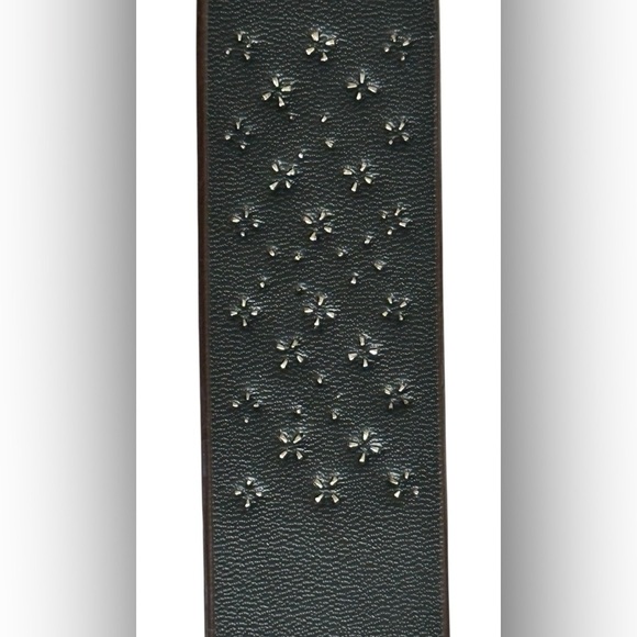 Brown women’s Belt with Silver studs & rhinestone studded Buckle. - Picture 3 of 11